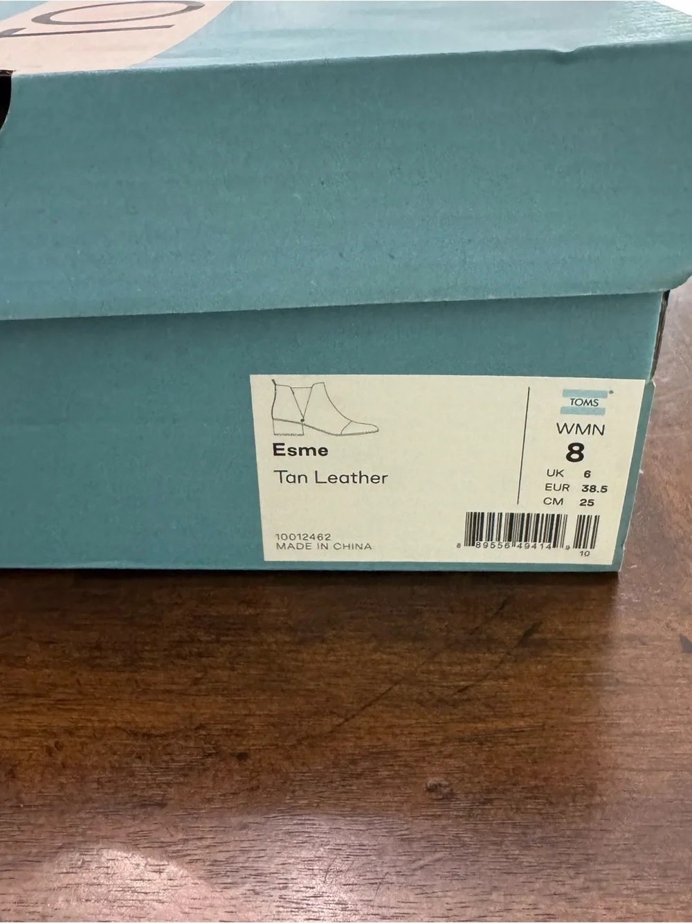 TOMS Esme Tan Leather Ankle Booties
